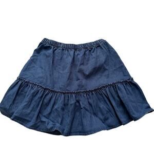 Maurices Evsie Girls Chambray Ruffle Hem Size 9 - Small